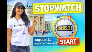 Stopwatch Application Signal Based Mini Projects using Angular 21 TailwindCSS