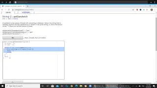 String 2 getSandwhich Java Tutorial Codingbat com