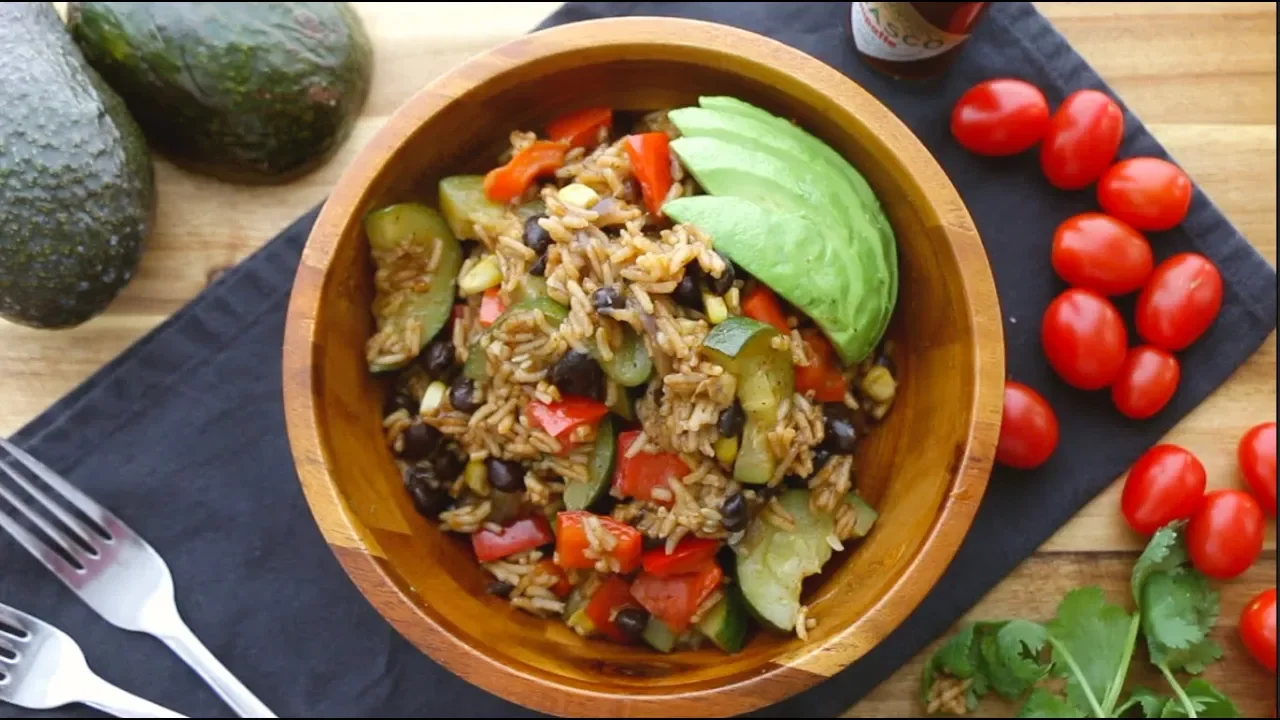 One pot vegan burrito bowl I The Buddhist Chef