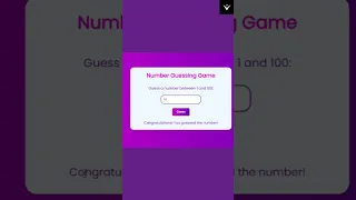 Number Guessing Game using html css javascript