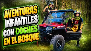 Las Aventuras de Den en el Bosque con su Coche nuevo! | Coches para niños!