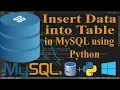 How to insert data into MySQL table using python Tutorial 5 in hindi