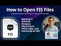 How to Open FIS Files InfoPath Form Source