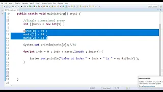 Single Dimensional Array