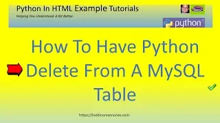 How To Have Python Delete From MySQL Table