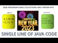 2023 New Year Java Program on Collections and Java 8 Stream API Automation Testing Malkari Santhosh
