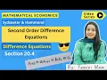 Second Order Difference Equations Advanced Mathematical Methods in Economics Hammond 20 4