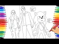 SONIC THE HEDGEHOG MOVIE COLORING PAGES - HOW TO COLOR AND DRAW SONIC MADDIE AND TOM