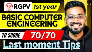 Basic Computer Engineering BCE Last Moment Tips Important Topics Notes RGPV B-Tech 1st Year