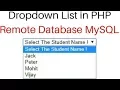 PHP Display MySQL phpMyAdmin 4 5 1 Data In HTML DropDownList