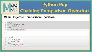 Python Pop Chaining Comparison Operators