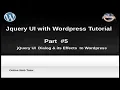 How to use jQuery UI with wordpress for beginners from scratch - jQuery Dialog with Wordpress