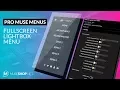 PRO MUSE MENUS Fullscreen Lightbox Menu for Adobe Muse CC Widget Tutorial MuseShop net