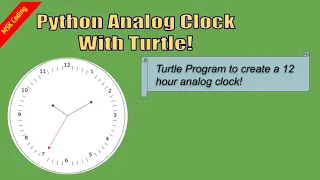 Analog Clock Python Turtle Program