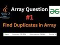 GeeksForGeeks Practice Find Duplicates in an Array