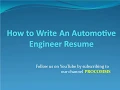How To Write A Automotive Engineer Resume Automotive Engineer Resume Automobile Engineering Resume