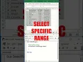 Select Range with Excel VBA