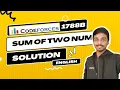 Sum of Two Numbers Solution Codeforces 1788B Codeforces Round Div 2 English