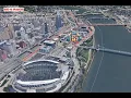Cincinnati Flying Pig Marathon 2024 fly over the marathon course of the race path