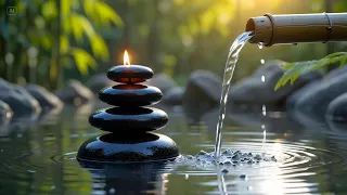Bamboo Water and Soft Piano for Gentle Meditation