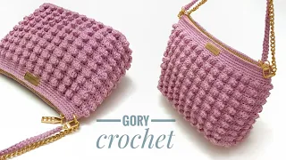 كروشيه شنطه كتف او كروس كبيرة بغرزه الفشاره Crochet Bag Bolso De Crochet Bolsa De Crochê Tas Rajutan 