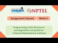 Programming Data Structures And Algorithms Using Python Week 4 NPTEL 2026