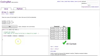 Codingbat - sum3 Java