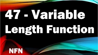 Java tutorials urdu NFN 47 Variable Length Functions