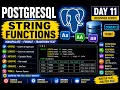PostgreSQL Day 11 String Functions in PostgreSQL UPPER LOWER LENGTH CONCAT More