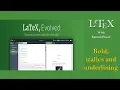 Latex Bold italics and underlining