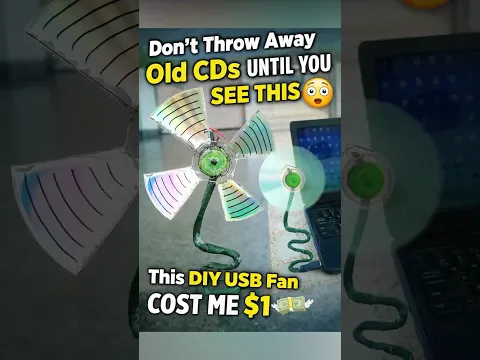 I Turned Scrap into a USB Fan✨ Trash 💿→ Tech💸