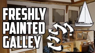Sail Life – painting the galley, waste oil tank, heater & dehumidifier – DIY sailboat refit