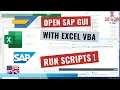 Open SAP GUI automatically with Excel VBA and run Scripts SAP GUI Scripting english