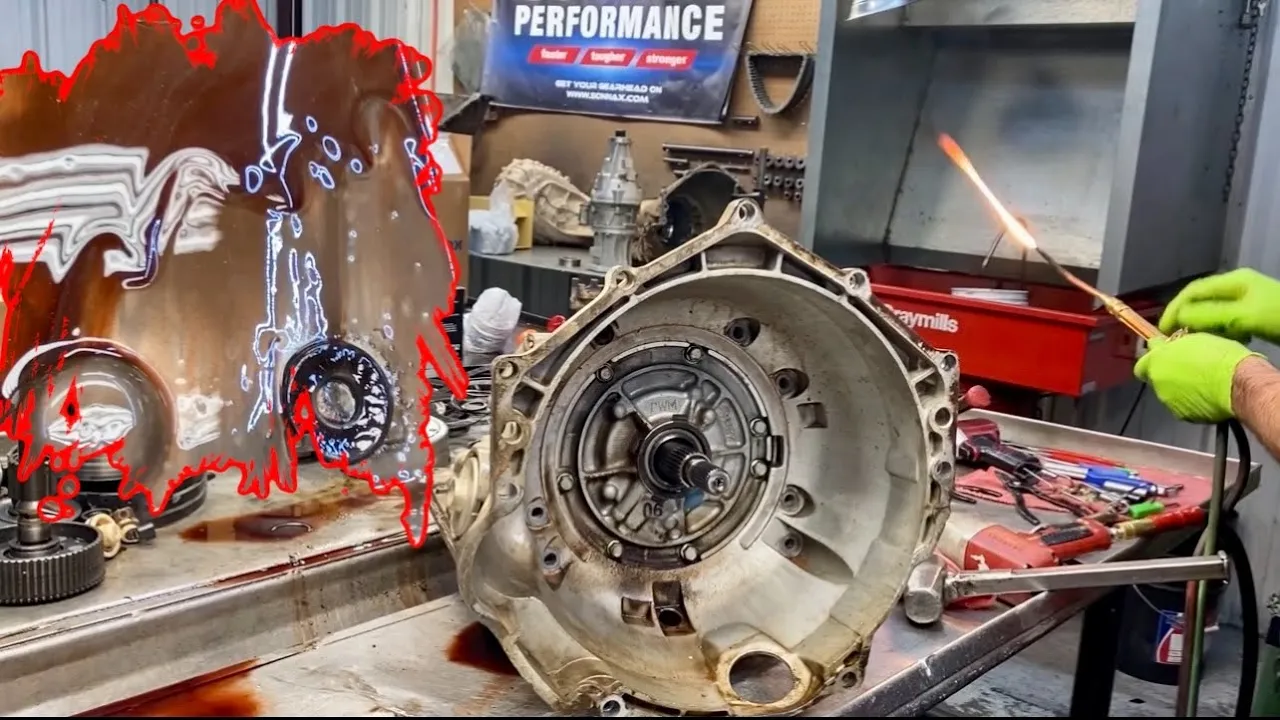 You won’t believe it. Good old 4L65e transmission that won’t come apart and it’s almost cut in half!