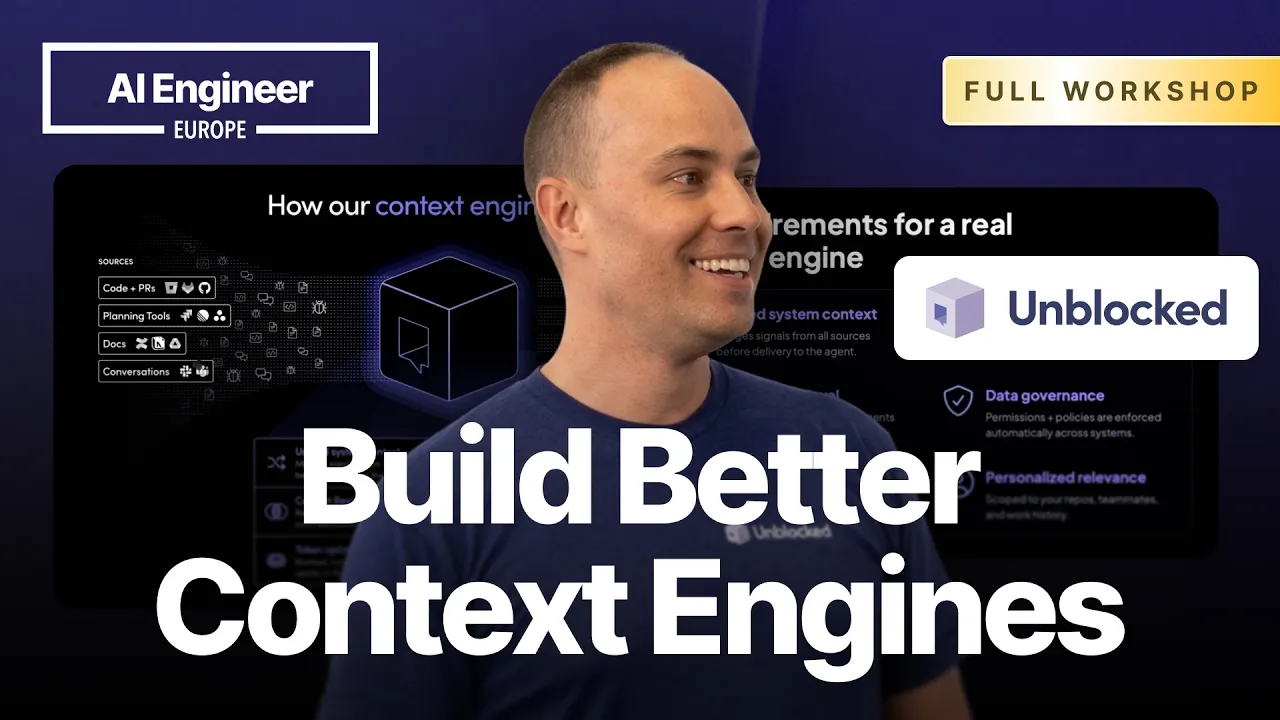 Mergeable by default: Building the context engine to save time and tokens — Peter Werry, Unblocked: video thumbnail