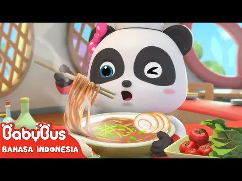 Download MP3 Panda Kecil Menjadi Koki Kecil Di Restoran Mie🍜 | Lagu Karir Anak | BabyBus Bahasa Indonesia