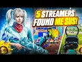 I killed [5+ PRO STREAMER’s} \u0026 they Found me SUS‼️ - Zodd vs Streamers | 1v4 Clutches🔥