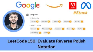 Solving LeetCode 150 Evaluate Reverse Polish Notation Stack Amazon Microsoft Facebook