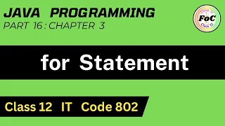 Java Programming Class 12 for Statement Unit 3 Information Technology IT Code 802