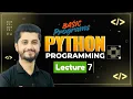 Basic Important Python Programs Lecture 7 Learn Programming with Hamza Beginner-Friendly