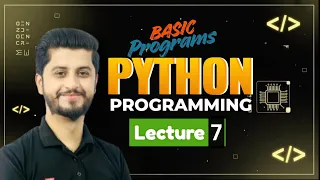 Basic Important Python Programs Lecture 7 Learn Programming with Hamza Beginner-Friendly