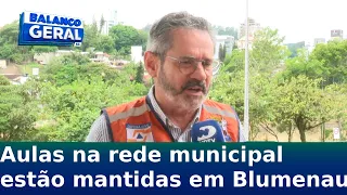 Ciclone extratropical: aulas na rede municipal estão mantidas em Blumenau