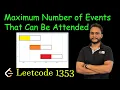 Maximum Number of Events That Can Be Attended Leetcode 1353