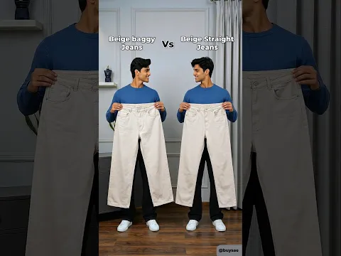Baggy Vs Straight Jeans: Which Is Better? 👖 #Shorts