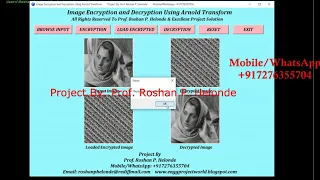 Image Encryption and Decryption Using Arnold Transform With Source Code Python Project Code