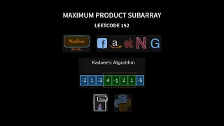 Maximum Product Subarray - Leetcode 152 Using Kadane s Algorithm