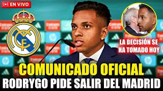 URGENTE ¡RODRYGO ANUNCIA SU SALIDA! ¡DECISIÓN TOMADA! ¡NOTICIAS DEL REAL MADRID HOY!