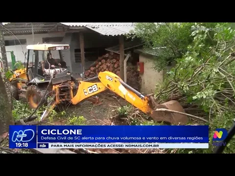 Ciclone: Defesa Civil de SC alerta para chuva volumosa e vento em diversas regiões
