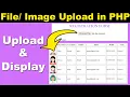 Upload Files and Images to Website in PHP PHP Tutorial Learn PHP Programming Image Upload
