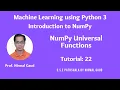Introduction to NumPy Tutorial 22 NumPy Universal Functions